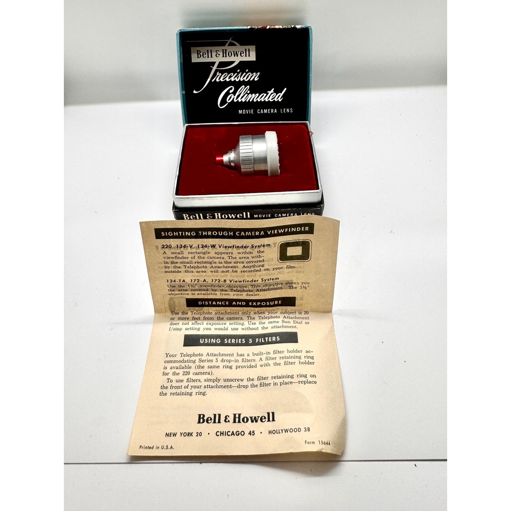 Vintage Bell & Howell 2.5x Telephoto Attachment Movie Camera Lens with Box - Picture 3 of 16